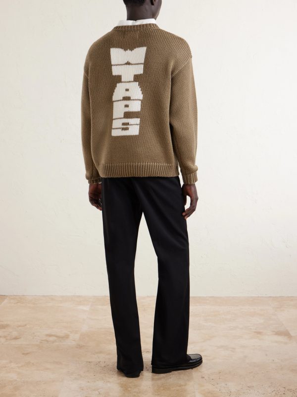 Logo-Intarsia Ribbed-Knit Sweater - BK