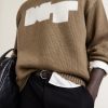 Logo-Intarsia Ribbed-Knit Sweater - CU