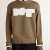 Logo-Intarsia Ribbed-Knit Sweater - FR