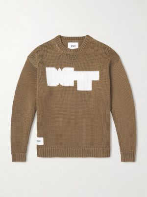 Logo-Intarsia Ribbed-Knit Sweater Logo-Intarsia Ribbed-Knit Sweater