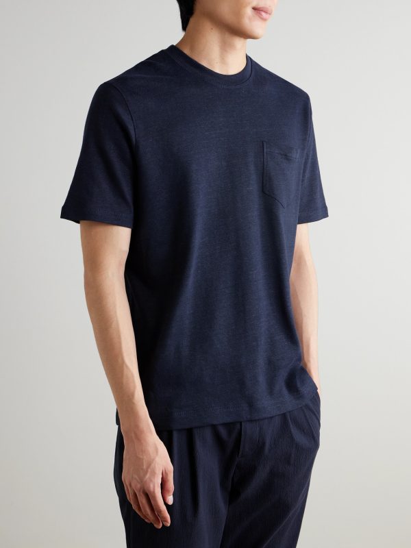 Linen and Organic Cotton-Blend T-Shirt - FR