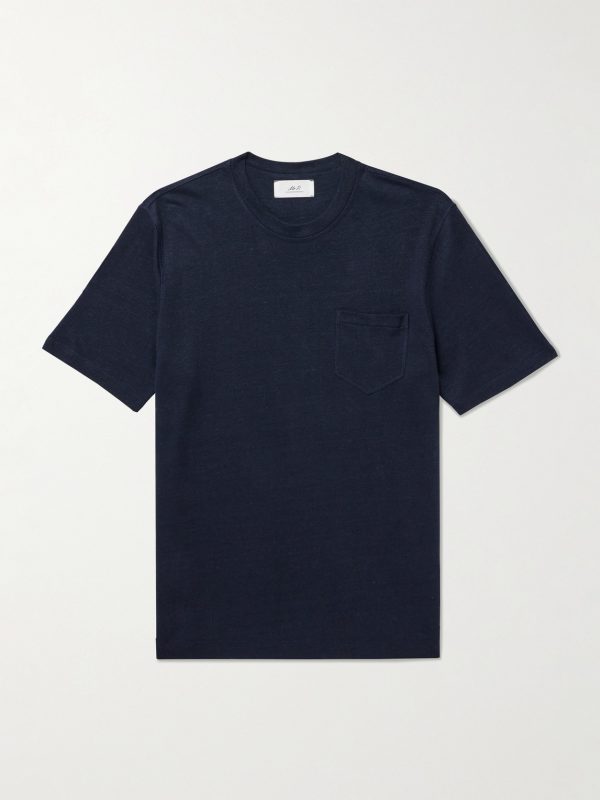 Linen and Organic Cotton-Blend T-Shirt
