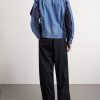 Denim and Nylon-Twill Bomber Jacket - BK