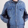 Denim and Nylon-Twill Bomber Jacket - FR