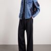 Denim and Nylon-Twill Bomber Jacket - OU