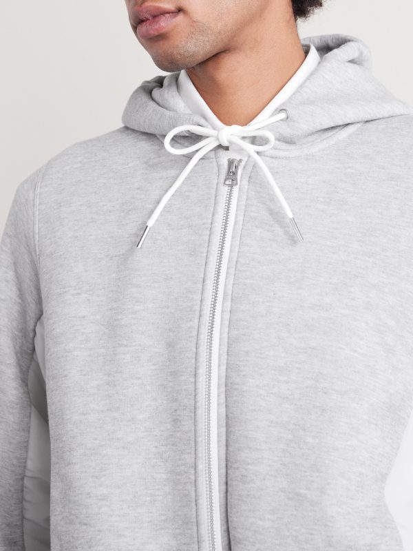 MA-1 Nylon-Trimmed Cotton-Blend Jersey Zip-Up Hoodie - CU