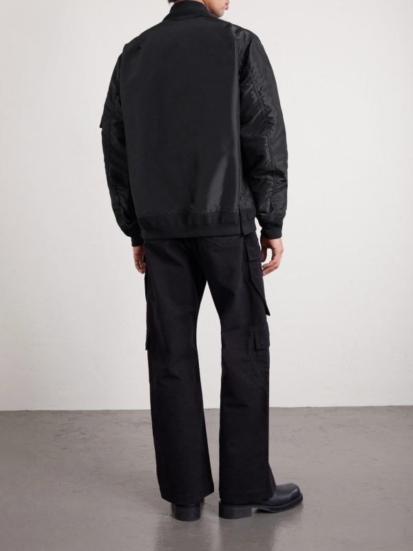 Padded Nylon-Twill Bomber Jacket - BK Padded Nylon-Twill Bomber Jacket - BK