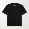 Appliquéd Shell-Trimmed Cotton-Jersey T-Shirt Appliquéd Shell-Trimmed Cotton-Jersey T-Shirt