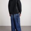 Nylon-Trimmed Cotton-Blend Jersey Hoodie - BK Nylon-Trimmed Cotton-Blend Jersey Hoodie - BK