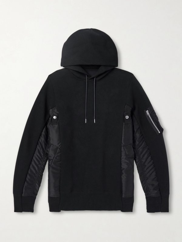 Nylon-Trimmed Cotton-Blend Jersey Hoodie Nylon-Trimmed Cotton-Blend Jersey Hoodie