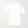 Appliquéd Shell-Trimmed Cotton-Jersey T-Shirt Appliquéd Shell-Trimmed Cotton-Jersey T-Shirt