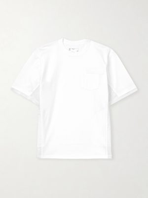 Appliquéd Shell-Trimmed Cotton-Jersey T-Shirt