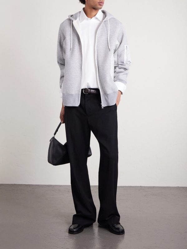 Appliquéd Shell-Trimmed Cotton-Jersey T-Shirt - OU Appliquéd Shell-Trimmed Cotton-Jersey T-Shirt - OU
