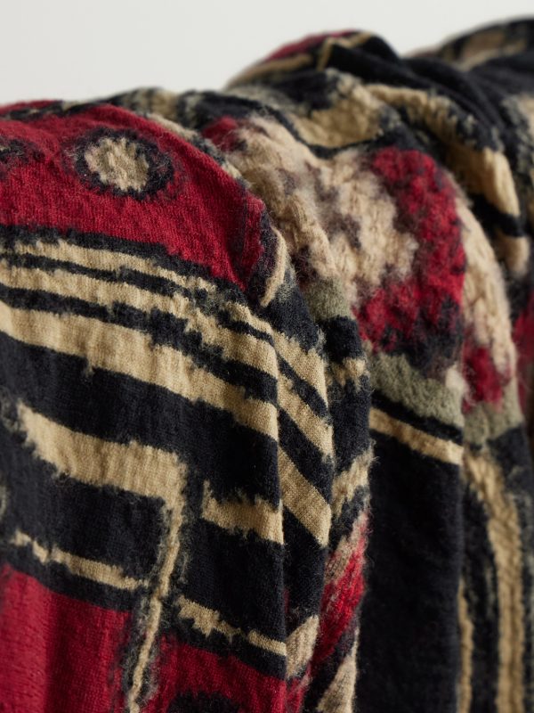 Alaska Raven Wool-Jacquard Blanket - CU