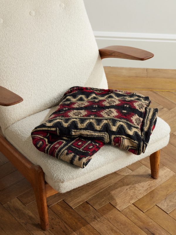 Alaska Raven Wool-Jacquard Blanket - OU