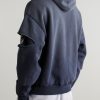 Reversible Distressed Printed Cotton-Jersey Hoodie - BK Reversible Distressed Printed Cotton-Jersey Hoodie - BK