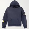 Reversible Distressed Printed Cotton-Jersey Hoodie Reversible Distressed Printed Cotton-Jersey Hoodie
