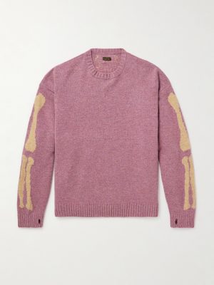 Bone Oversized Intarsia Wool Sweater Bone Oversized Intarsia Wool Sweater