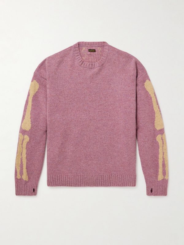 Bone Oversized Intarsia Wool Sweater Bone Oversized Intarsia Wool Sweater