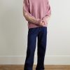 Bone Oversized Intarsia Wool Sweater - OU Bone Oversized Intarsia Wool Sweater - OU