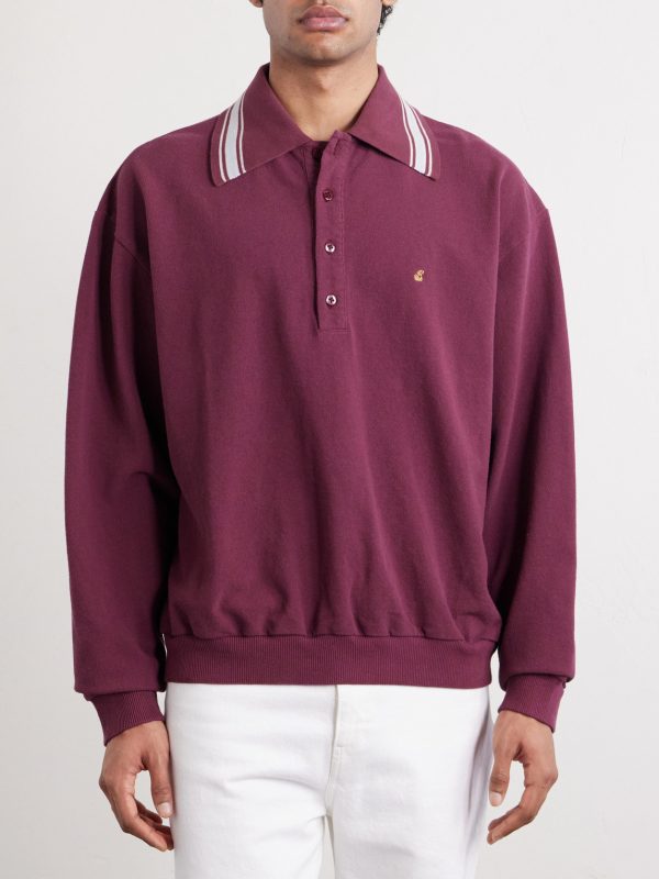Box Striped Embroidered Cotton-Piqué Polo Shirt - FR Box Striped Embroidered Cotton-Piqué Polo Shirt - FR