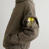 Reversible Distressed Printed Cotton-Jersey Hoodie - E2 Reversible Distressed Printed Cotton-Jersey Hoodie - E2