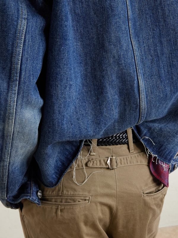 Straight-Leg Pleated Cotton-Twill Chinos - E1 Straight-Leg Pleated Cotton-Twill Chinos - E1
