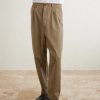 Straight-Leg Pleated Cotton-Twill Chinos - FR Straight-Leg Pleated Cotton-Twill Chinos - FR