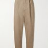 Straight-Leg Pleated Cotton-Twill Chinos Straight-Leg Pleated Cotton-Twill Chinos