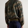 Striped Webbing-Trimmed Printed Jersey Track Jacket - BK Striped Webbing-Trimmed Printed Jersey Track Jacket - BK