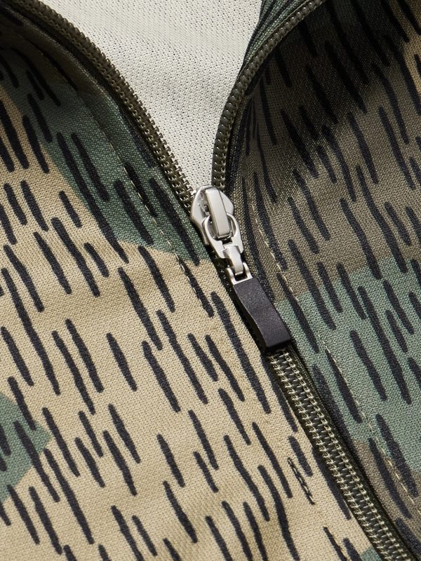 Striped Webbing-Trimmed Printed Jersey Track Jacket - CU Striped Webbing-Trimmed Printed Jersey Track Jacket - CU