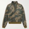 Striped Webbing-Trimmed Printed Jersey Track Jacket Striped Webbing-Trimmed Printed Jersey Track Jacket