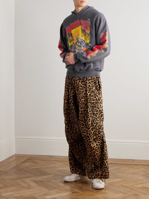 Buster Peckish Rainbowy Printed Cotton-Jersey Hoodie - OU Buster Peckish Rainbowy Printed Cotton-Jersey Hoodie - OU