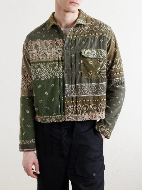 Reversible Bandana-Print Cotton-Flannel Jacket - FR