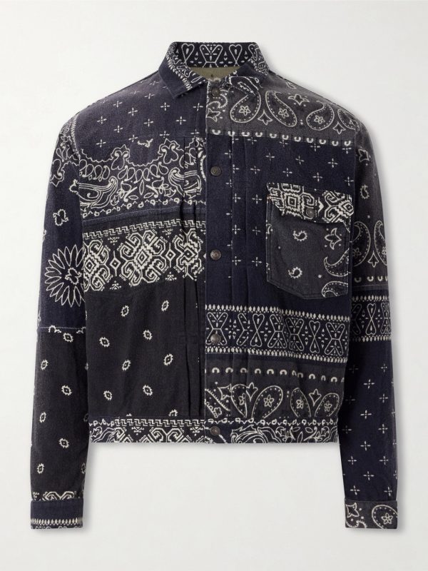 Reversible Bandana-Print Cotton-Flannel Jacket Reversible Bandana-Print Cotton-Flannel Jacket