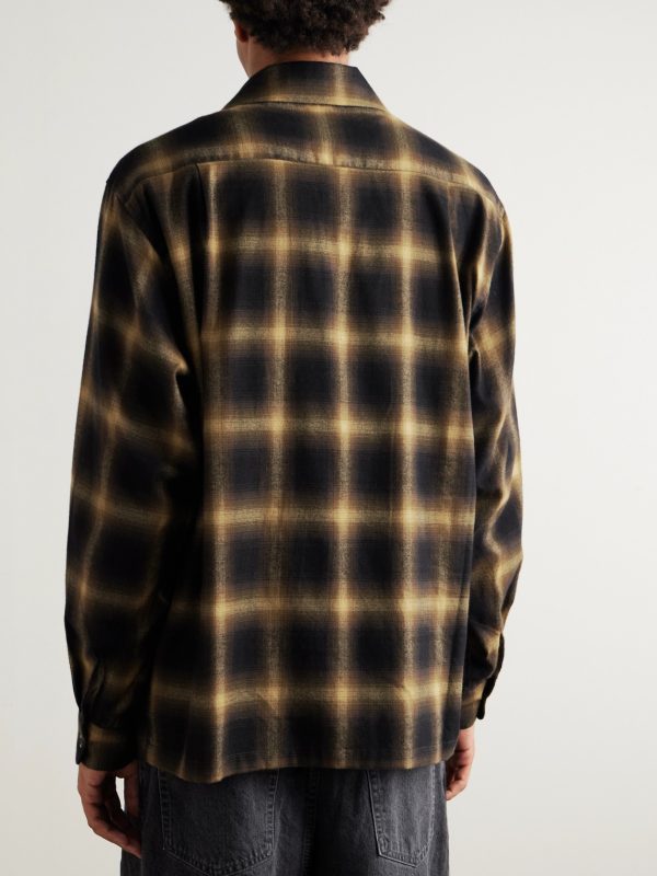 Kountry Camp-Collar Checked Cotton-Blend Flannel Shirt - BK