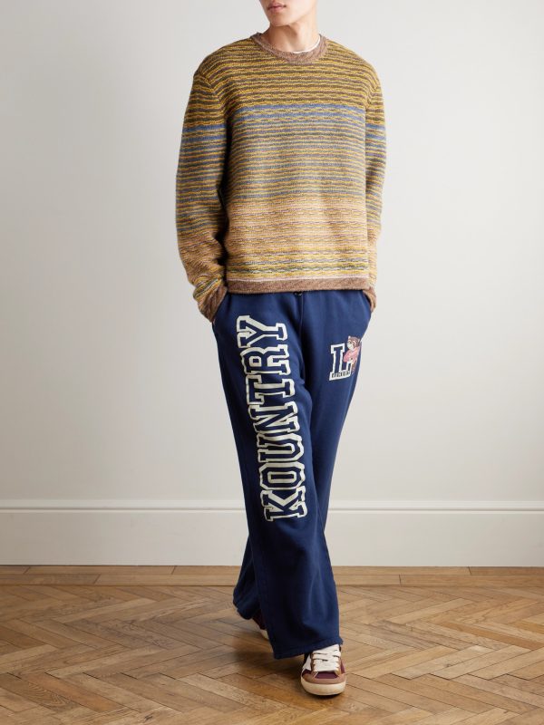 Printed Cotton-Blend Jersey Sweatpants - OU Printed Cotton-Blend Jersey Sweatpants - OU
