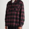 Camp-Collar Checked Cotton-Blend Flannel Shirt - FR Camp-Collar Checked Cotton-Blend Flannel Shirt - FR