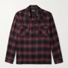 Camp-Collar Checked Cotton-Blend Flannel Shirt Camp-Collar Checked Cotton-Blend Flannel Shirt