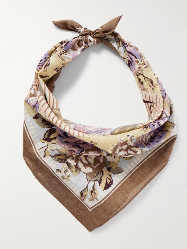 Peckish Maria Printed Cotton-Voile Bandana - E1 Peckish Maria Printed Cotton-Voile Bandana - E1