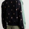 Striped Webbing-Trimmed Embroidered Cotton-Blend Corduroy Track Jacket - BK Striped Webbing-Trimmed Embroidered Cotton-Blend Corduroy Track Jacket - BK