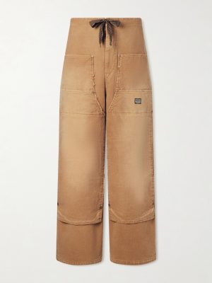 Wide-Leg Cotton-Canvas Cargo Trousers