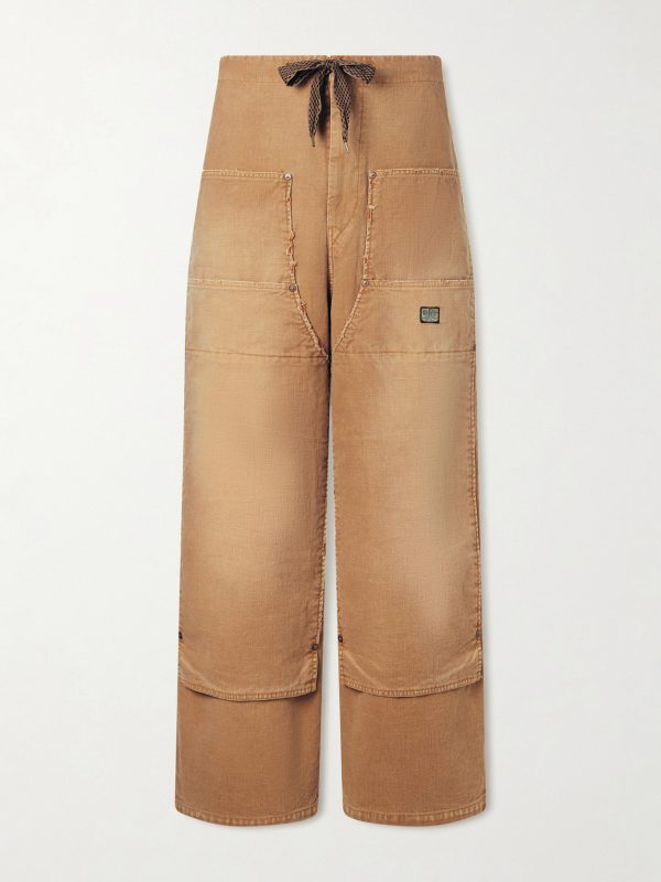 Wide-Leg Cotton-Canvas Cargo Trousers Wide-Leg Cotton-Canvas Cargo Trousers