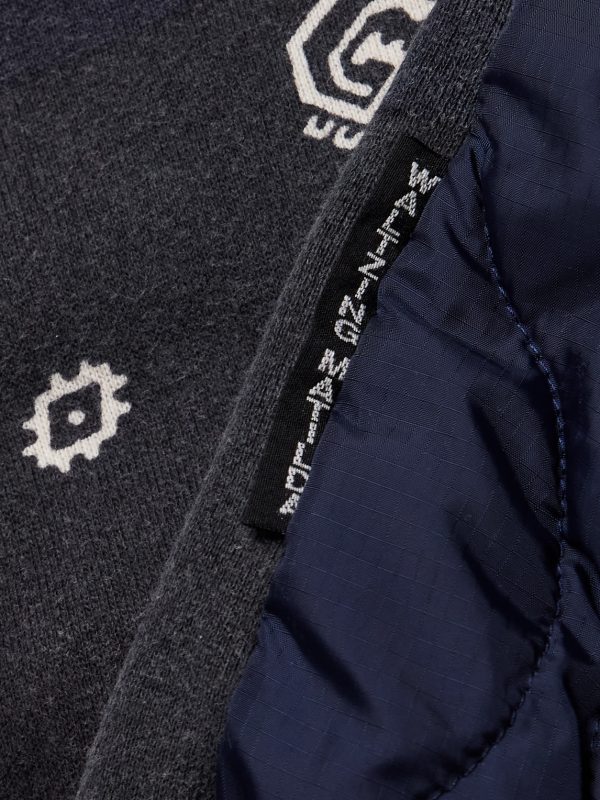 Panelled Bandana-Print Cotton-Jersey and Quilted Shell Hoodie - E1 Panelled Bandana-Print Cotton-Jersey and Quilted Shell Hoodie - E1