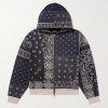 Panelled Bandana-Print Cotton-Jersey and Quilted Shell Hoodie Panelled Bandana-Print Cotton-Jersey and Quilted Shell Hoodie
