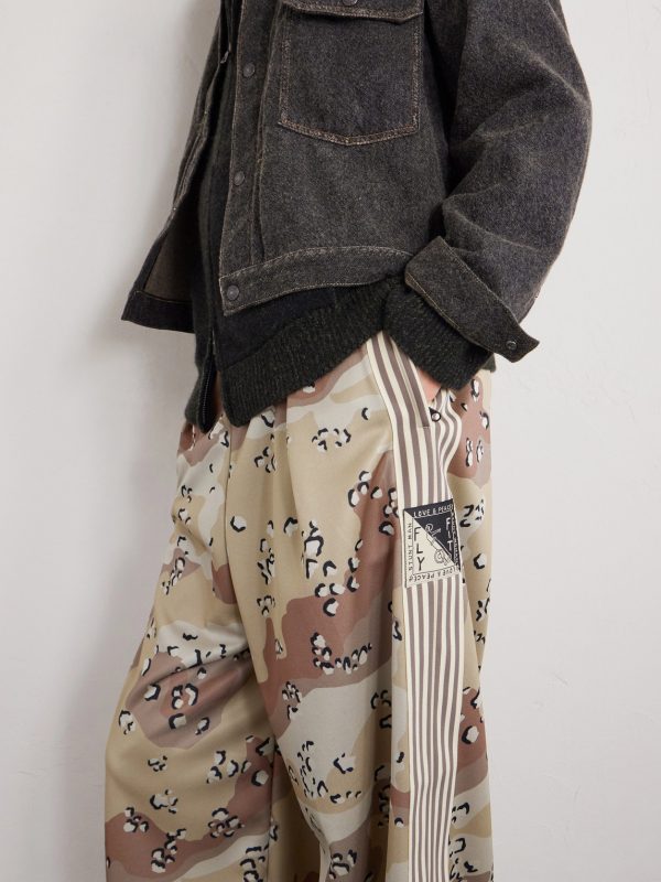 Straight-Leg Pleated Printed Tech-Jersey Track Pants - CU Straight-Leg Pleated Printed Tech-Jersey Track Pants - CU