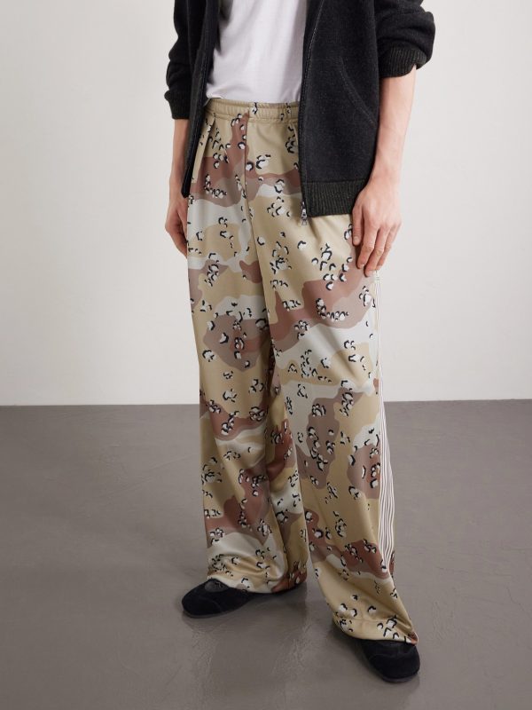 Straight-Leg Pleated Printed Tech-Jersey Track Pants - FR Straight-Leg Pleated Printed Tech-Jersey Track Pants - FR