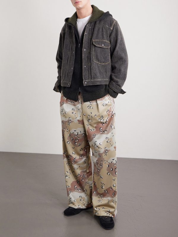 Straight-Leg Pleated Printed Tech-Jersey Track Pants - OU Straight-Leg Pleated Printed Tech-Jersey Track Pants - OU
