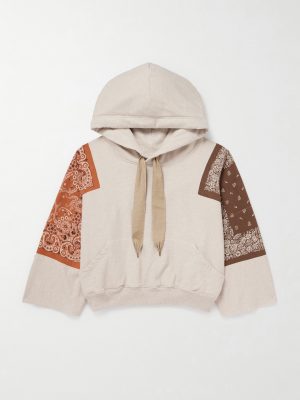 Bandana-Print Cotton-Jersey Hoodie