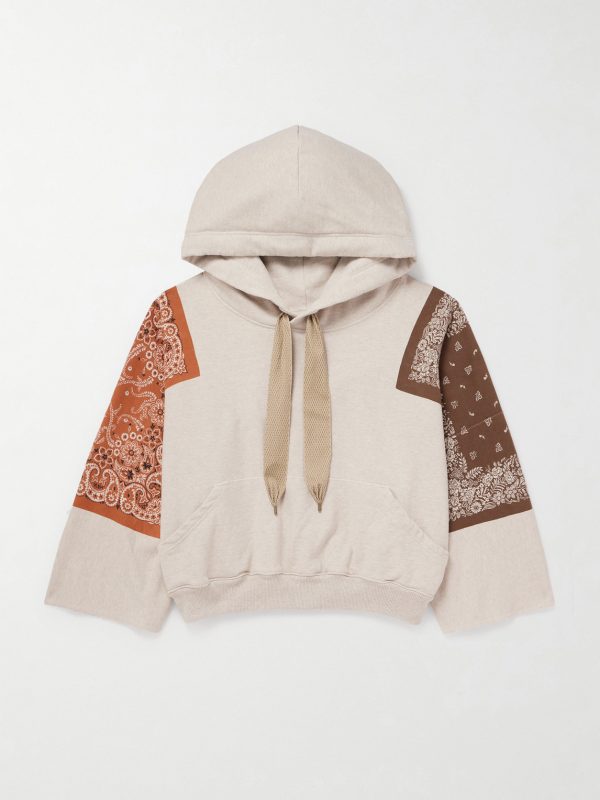 Bandana-Print Cotton-Jersey Hoodie